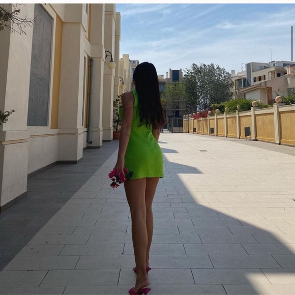 ZARA Textured Weave Dress With Buttons - Picture 13 of 14